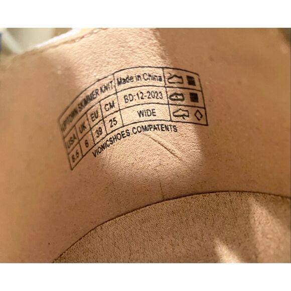 Vionic Womens Uptown Knit Skimmer Flat Light Grey Sz 8.5 Wide - Picture 7 of 11